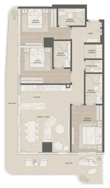 3.0 bedrooms apartments - Mondrian