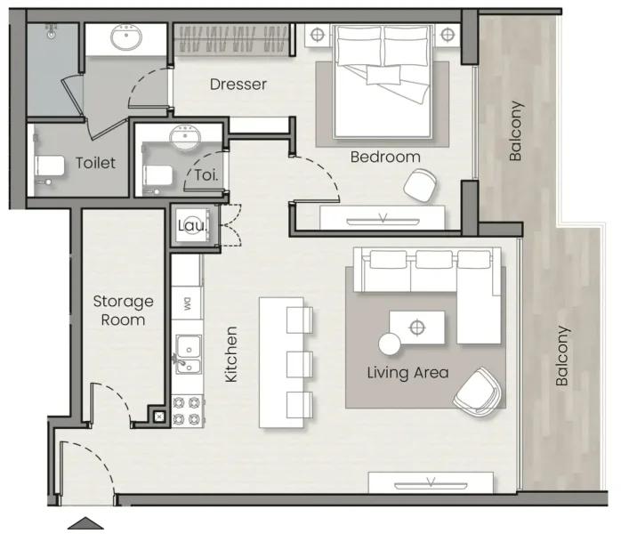 1.0 bedroom apartments - Havelock Heights