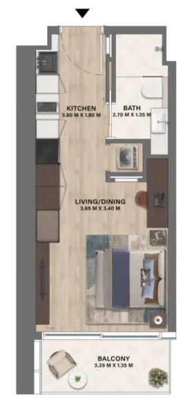 0.0 bedroom apartments - Velos Residence