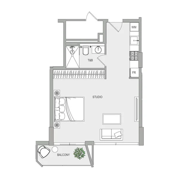 Studio Apartments -  EVERGR1N House 4