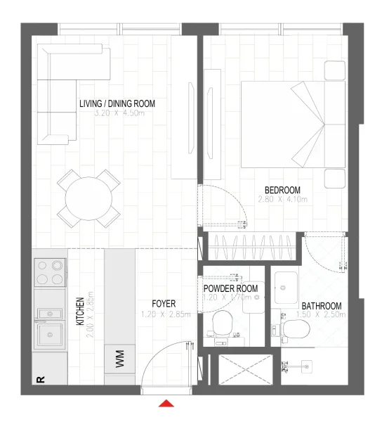 1.0 bedroom apartments - Olfah