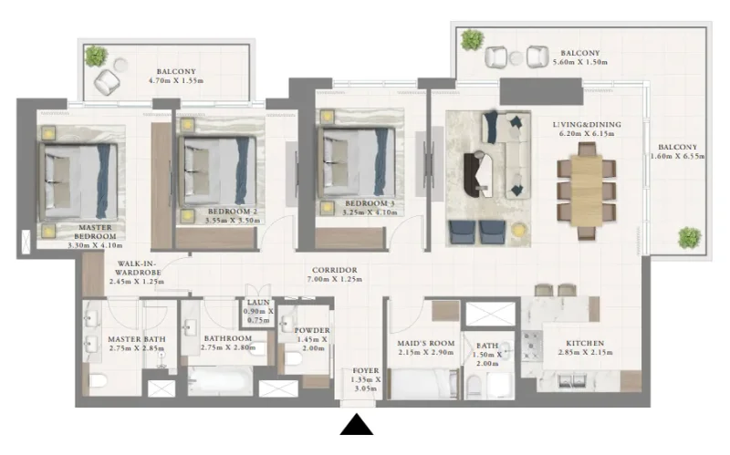3.0 bedrooms apartments - Marina Cove