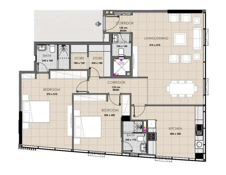 2.0 bedrooms apartments - Palatium Residence