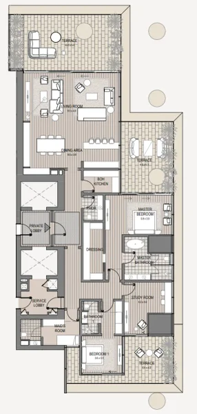 2.0 bedrooms apartments - Vela Viento