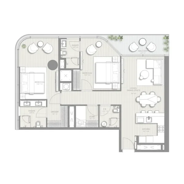 2.0 bedrooms apartments - Sol Luxe