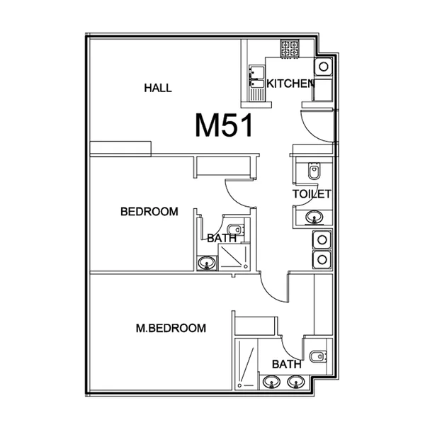2 bedroom Apartments -  Seven Palm