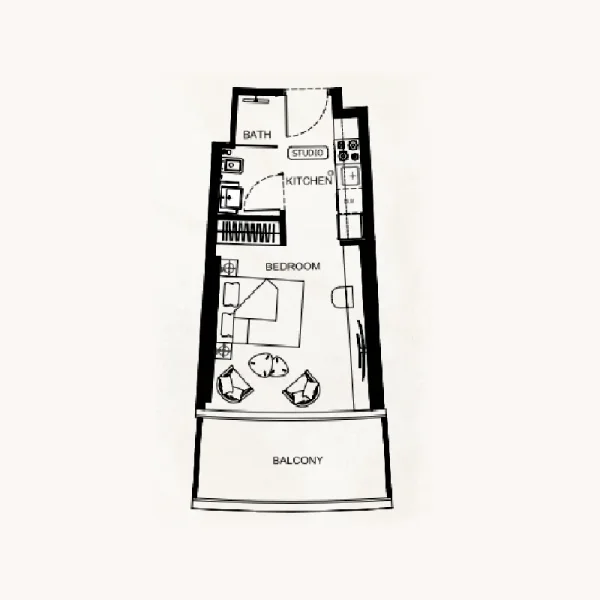 0.0 bedroom apartments - Binghatti Flare