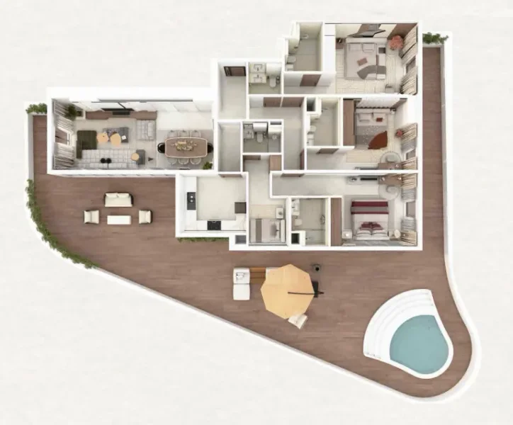 3.5 bedrooms apartments - Barari Gate by ADE
