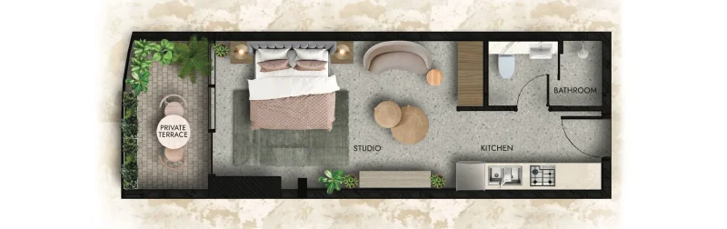 0.0 bedroom apartments - Lucky Oasis Residence