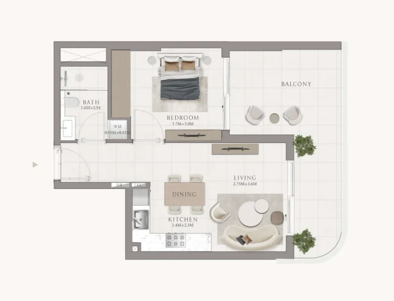 1.0 bedroom apartments - Bellagio by Sunrise Capital