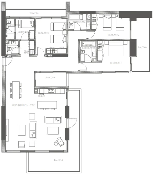 3.0 bedrooms apartments - Creekside Residence