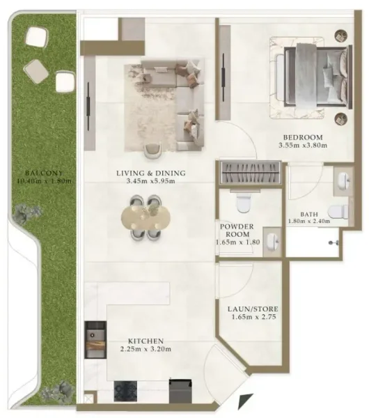 1.0 bedroom apartments - Ryze Residences by AUM Development
