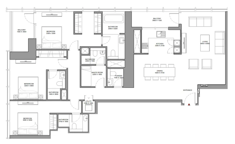 3.0 bedrooms apartments - The Element at Sobha One