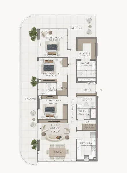 3.0 bedrooms apartments - Bellagio by Sunrise Capital