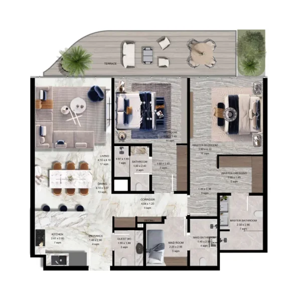 2.0 bedrooms apartments - Jacob and Co Beachfront Living