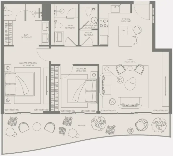 2.0 bedrooms apartments - Bond Enclave