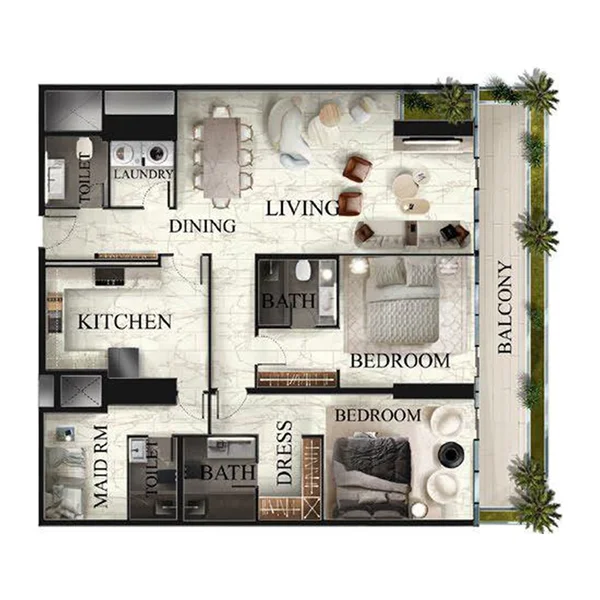 2 bedroom Apartments -  Radiant Elite Tower