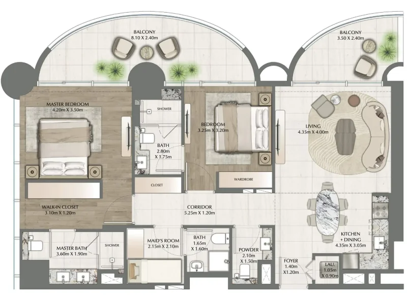 2.0 bedrooms apartments - One Residence