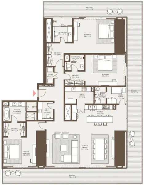 3.0 bedrooms apartments - Akala Residences