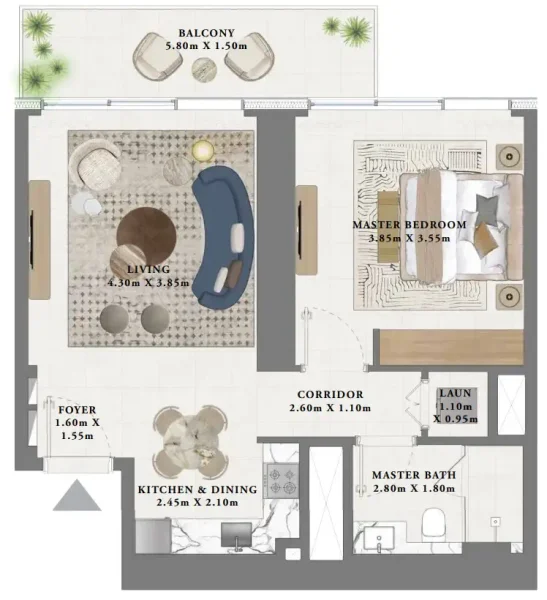 1.0 bedroom apartments - Albero