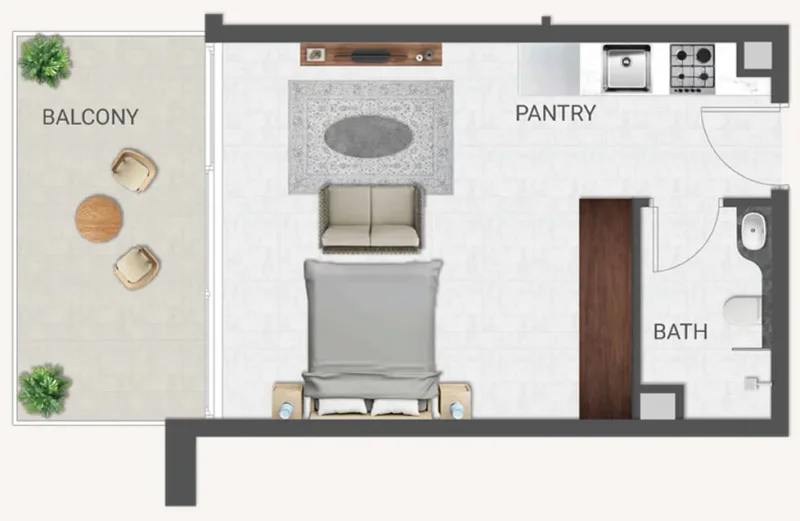 0.0 bedroom apartments - Crown Palace