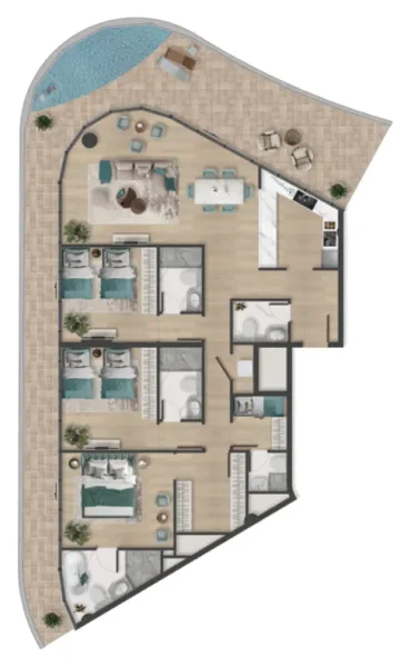 3.0 bedrooms apartments - Pelagia