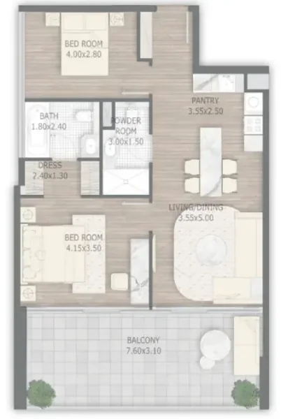 2.0 bedrooms apartments - Stamn One