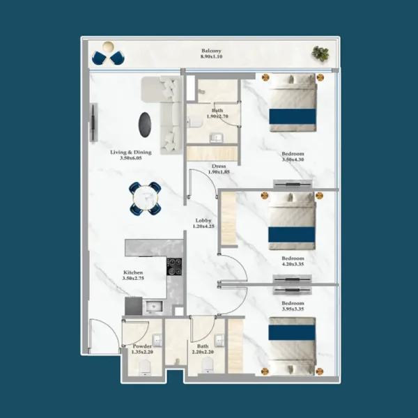 3.0 bedrooms apartments - Sparklz