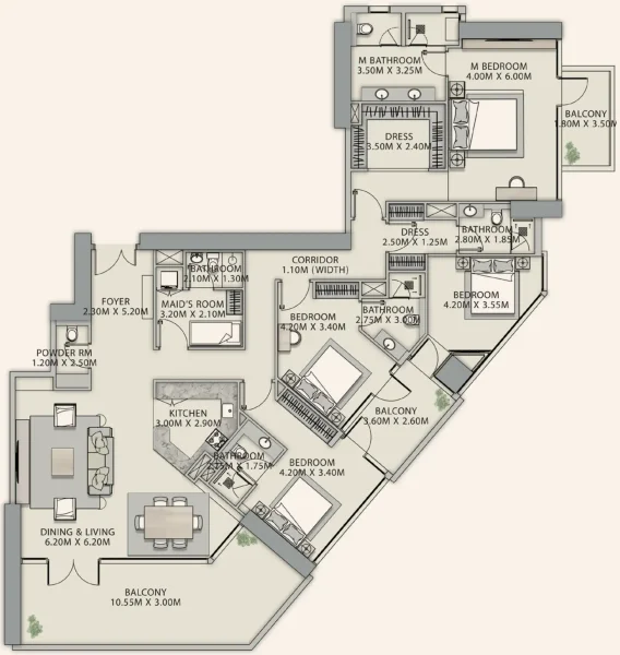 4.5 bedrooms penthouse - Velor Penthouses
