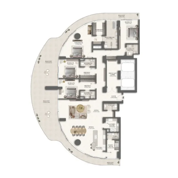 4.0 bedrooms apartments - Jumeirah Residences at Al Maryah Island