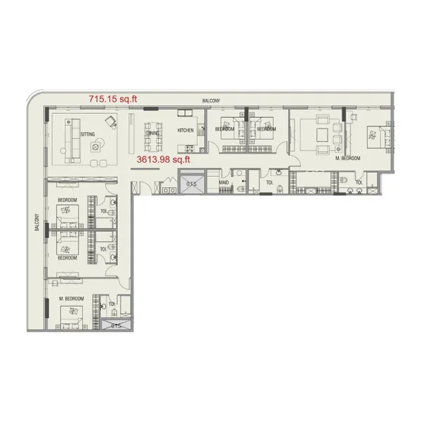 4.0 bedrooms apartments - Forest City