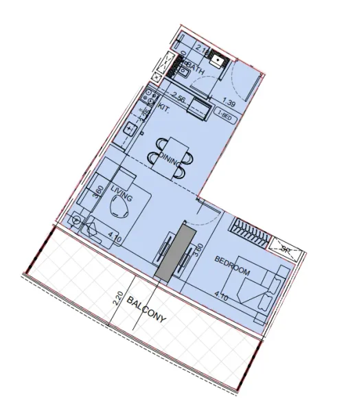 1.0 bedroom apartments - Binghatti Aquarise