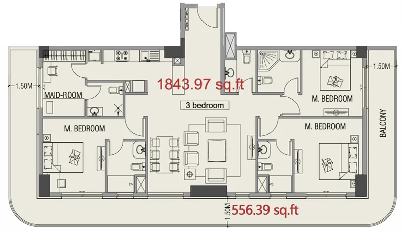 3.0 bedrooms apartments - Forest City