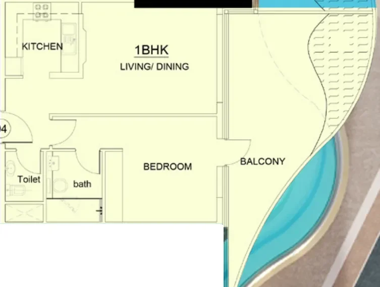 1.0 bedroom apartments - Volga Tower