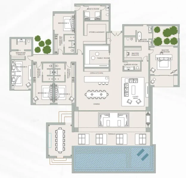 5.0 bedrooms villa - The Ritz Carlton Al Wadi Desert Resort