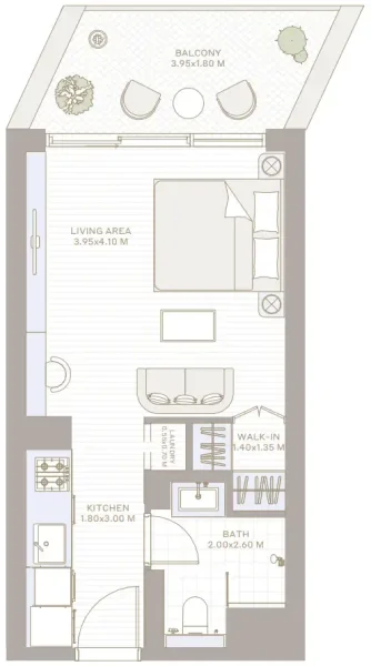 0.0 bedroom apartments - Park Five