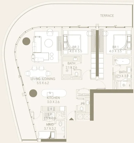 2.0 bedrooms apartments - Saas Hills