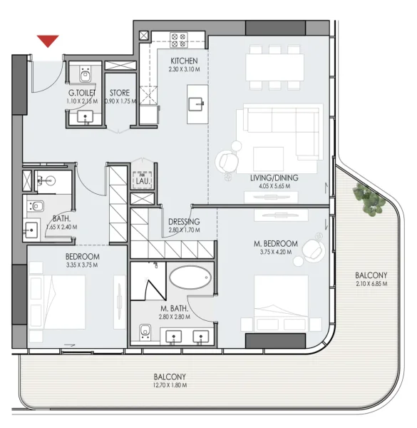 2.0 bedrooms apartments - Do Hotels and Residences