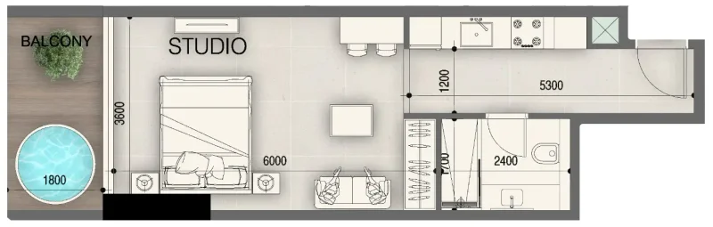 0.0 bedroom apartments - Peace Avenue