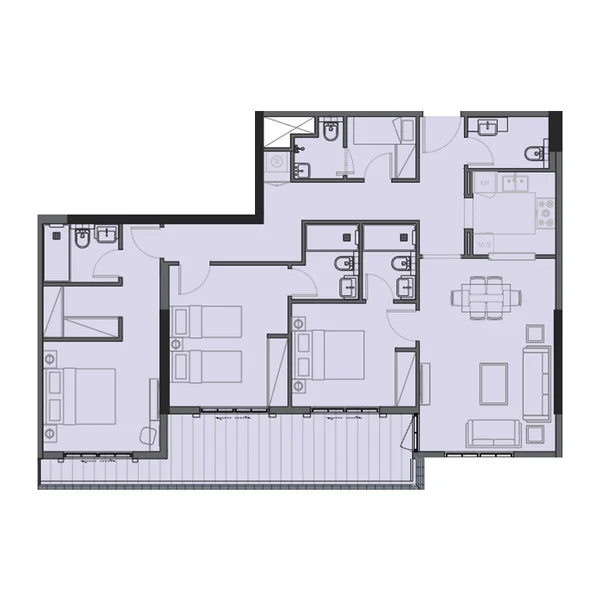 3 bedroom Apartments -  Bab Al Qasr Garden Residence 66