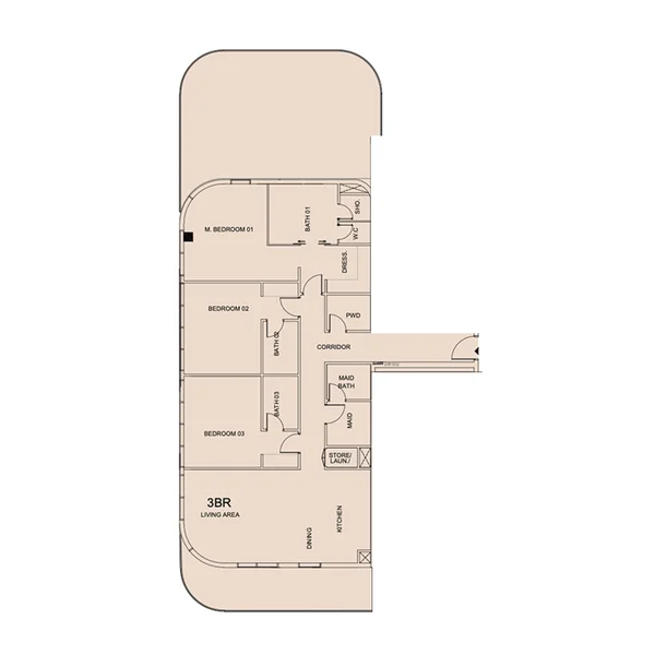 3 bedroom Apartments -  Cotier House 2