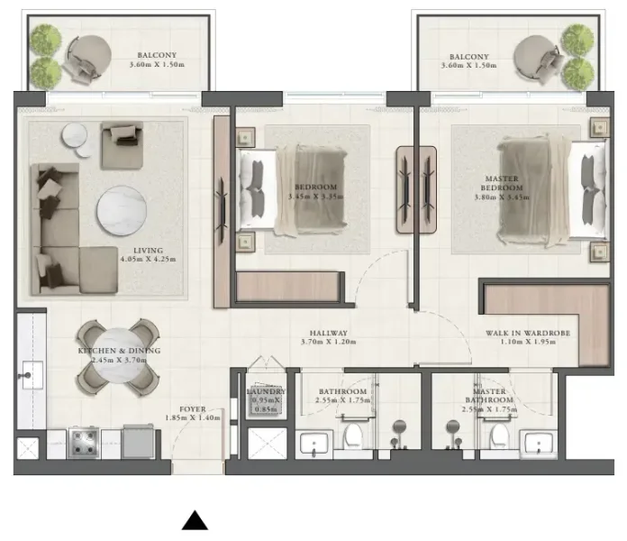 2.0 bedrooms apartments - Golf Grand