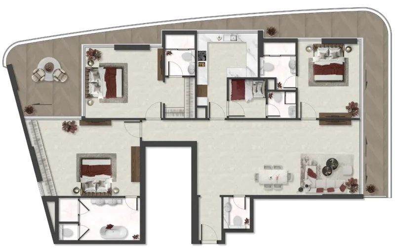 3.0 bedrooms apartments - Aquino