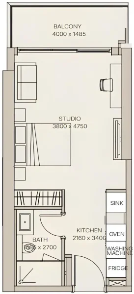 0.0 bedroom apartments - Nirvana Residences 1