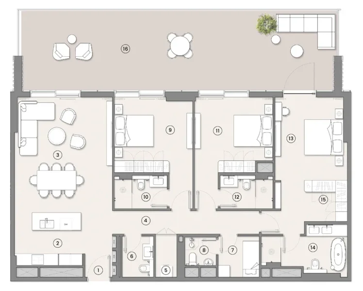 3.0 bedrooms apartments - Tara Park