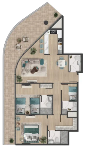 2.0 bedrooms apartments - Pelagia