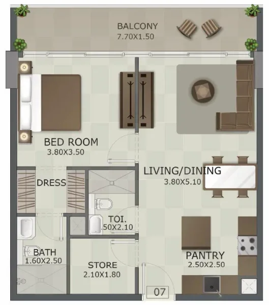 1.0 bedroom apartments - Regal Crest