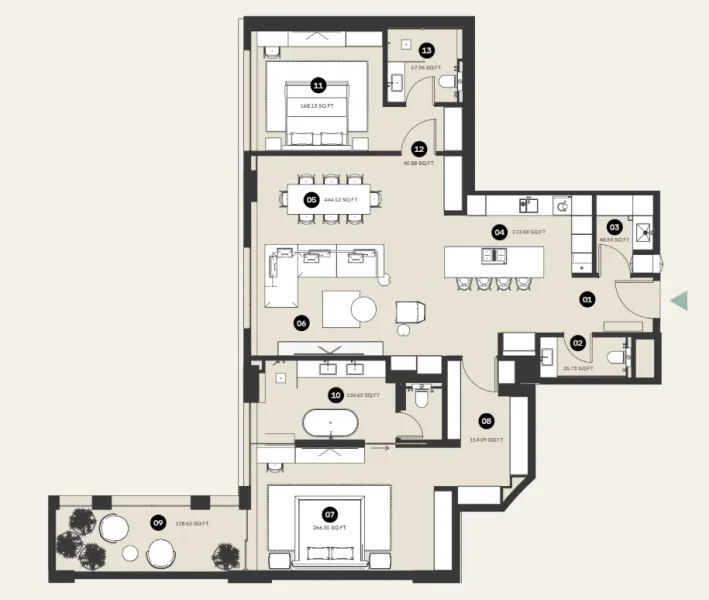 2.0 bedrooms apartments - Waldorf Astoria Residences