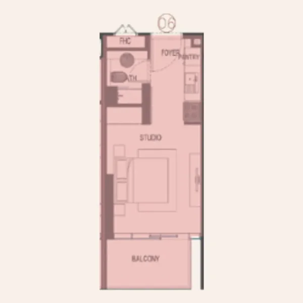 0.0 bedroom apartments - Red Square