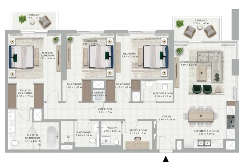 3.0 bedrooms apartments - Golf Hillside